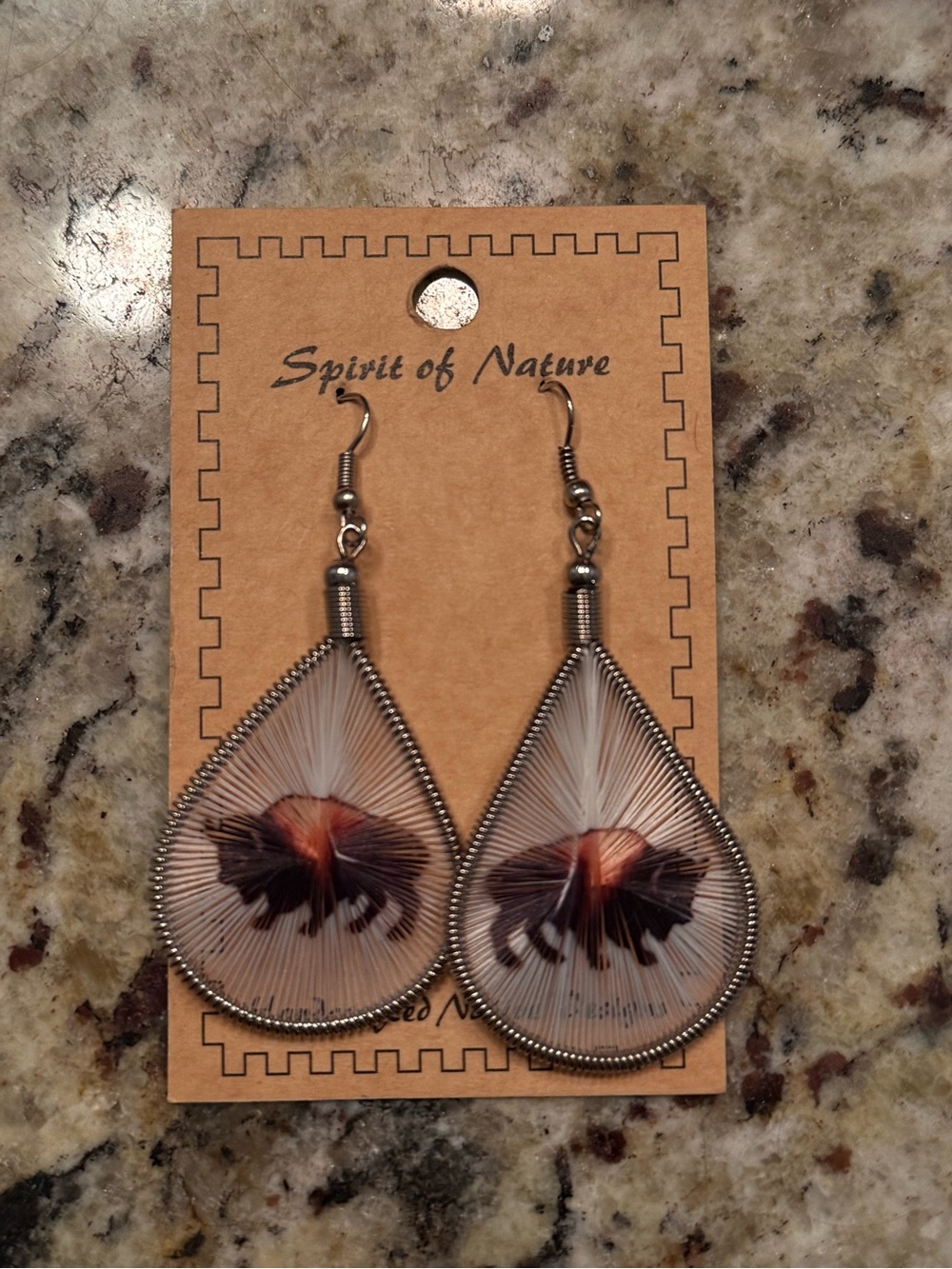 Spirit of Nature Buffalo Thread Earrings